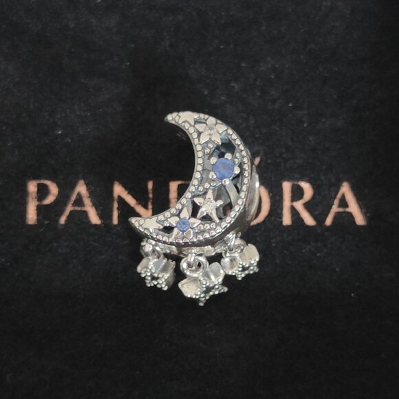 Pandora Star and Crescent Charm S925 Sterling Silver with box - Picture 1 of 7